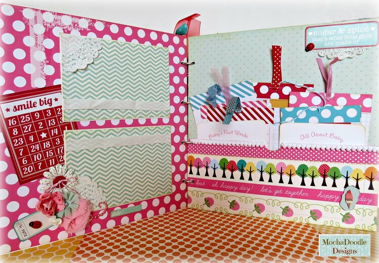 baby girl chipboard album