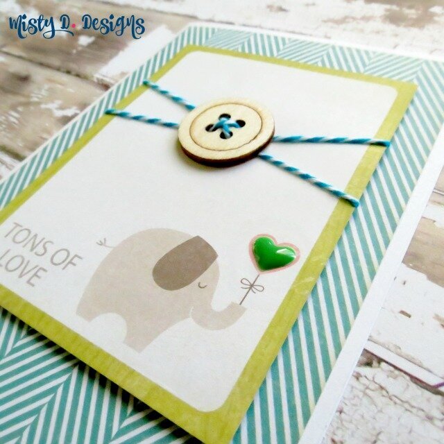 Tons of love baby shower card