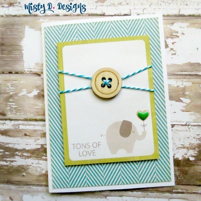 Tons of love baby shower card