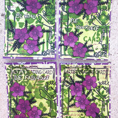 purple flowers ATC