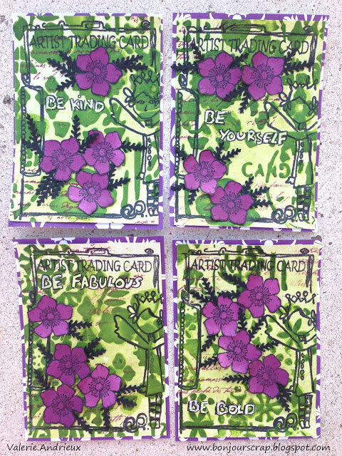 purple flowers ATC