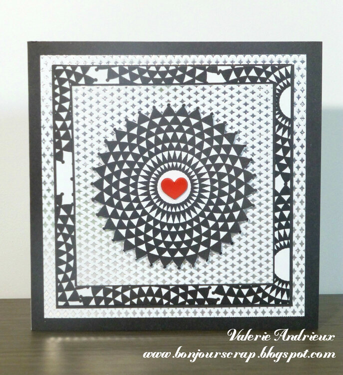 Black and white love card