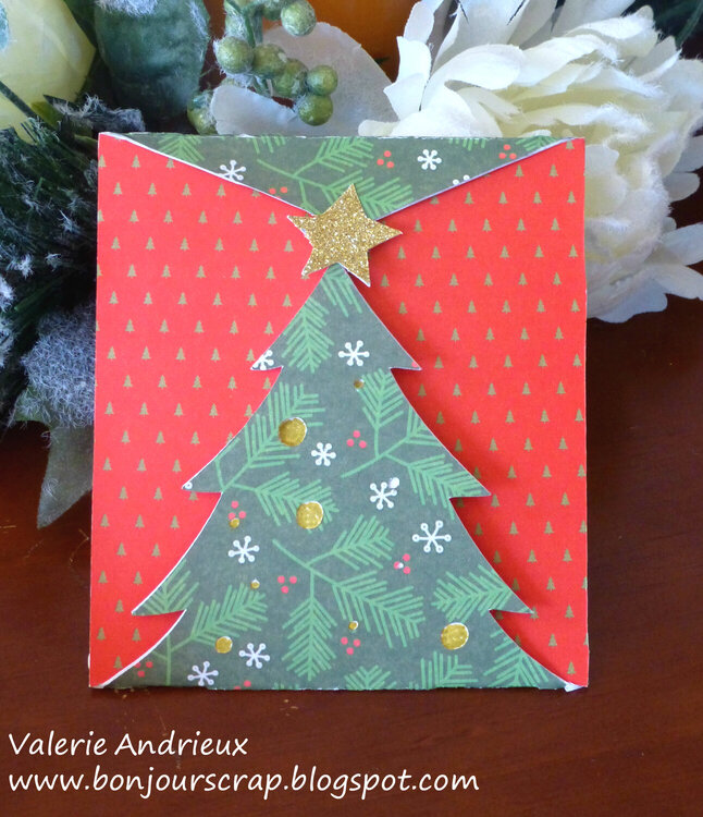 Christmas tree card holder