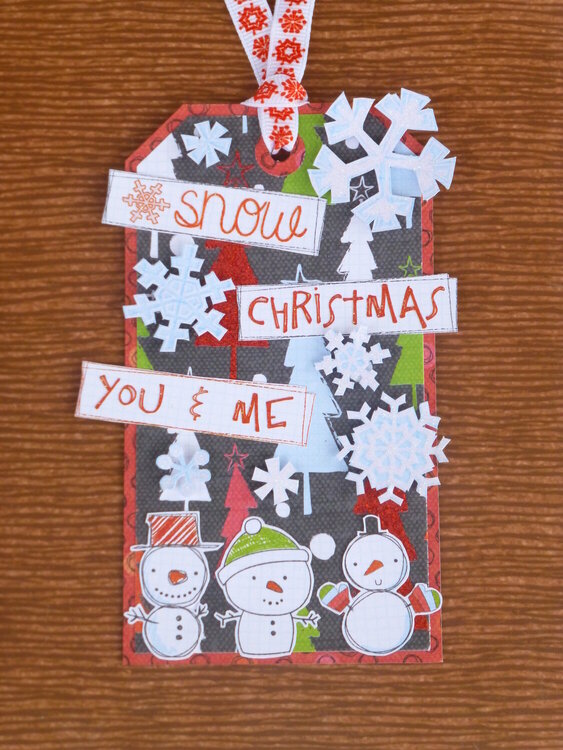 Snowmen Christmas tag