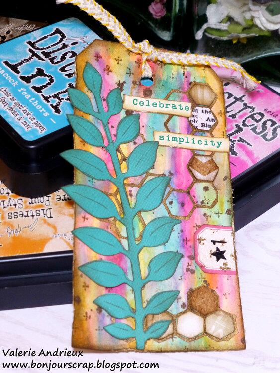 August Tim Holtz tag