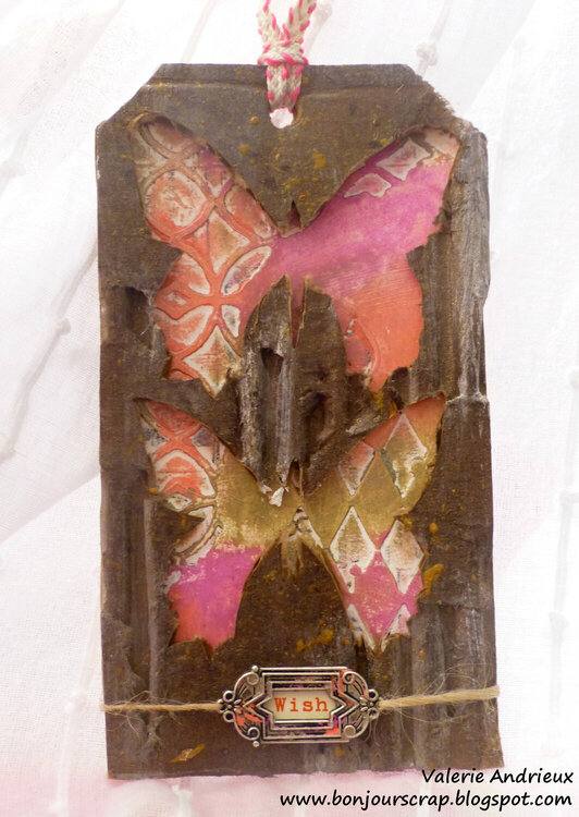 March Tim holtz tag