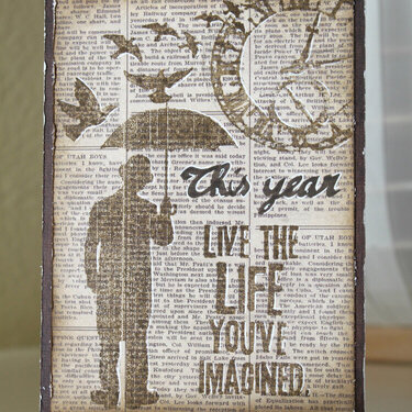 New Year card in (Tim Holtz) style