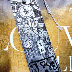 Be in Love - a mixed media tag