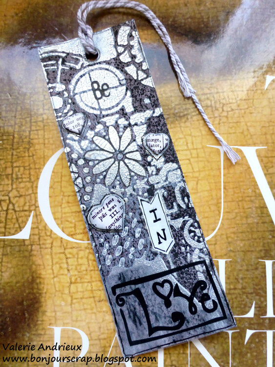 Be in Love - a mixed media tag