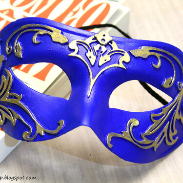 Blue and gold mask