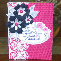 Bright pink card