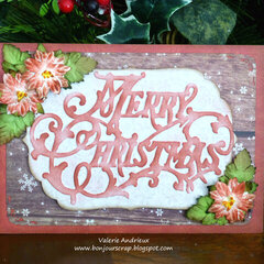 Embossed Merry Christmas card