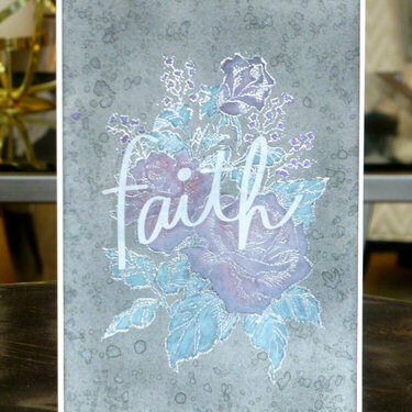 Faith : a card with distress oxide ink