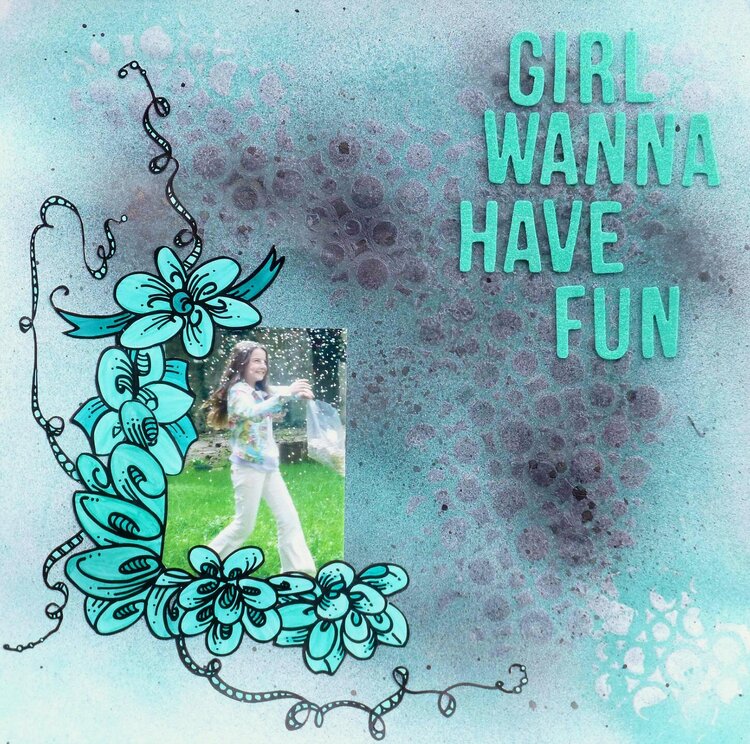 Girl Wanna have fun : a Tattered Angels layout