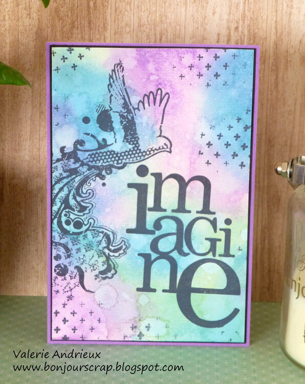 Imagine card with distress oxyde