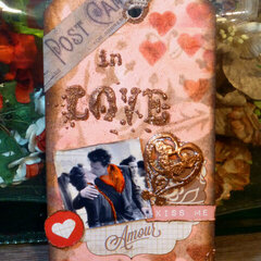 February Tim Holtz tag - In love