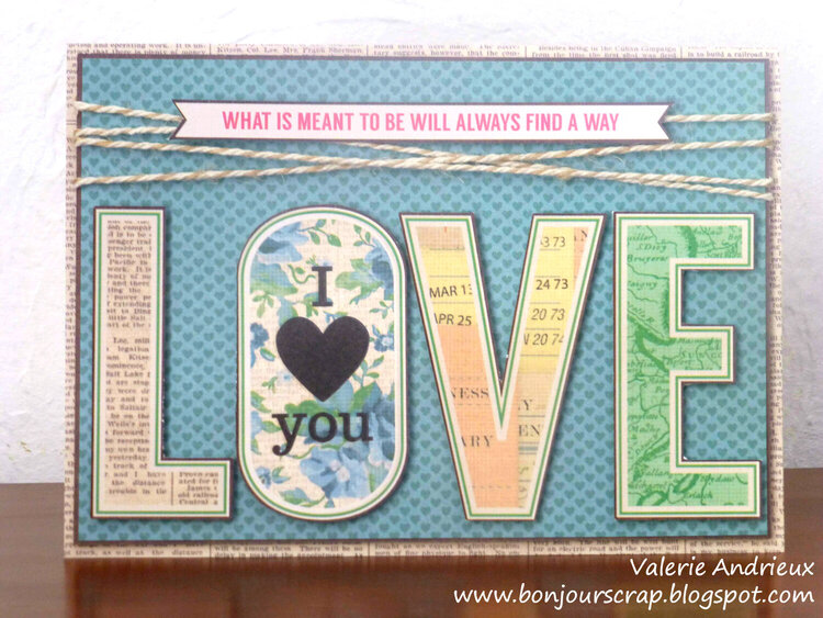 DCWV Valentine&#039;s card : LOVE