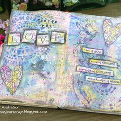 Love Art journal pages