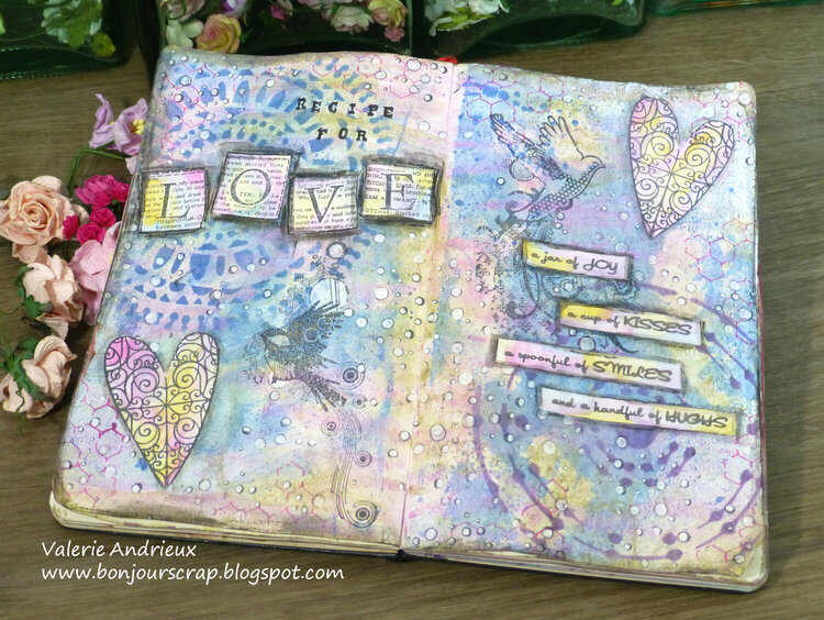 Love Art journal pages