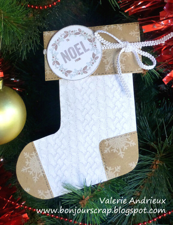 Christmas stocking gift card holder