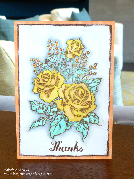 Thanks : A distress Oxide card