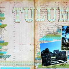 Double layout about Tulum, Mexico