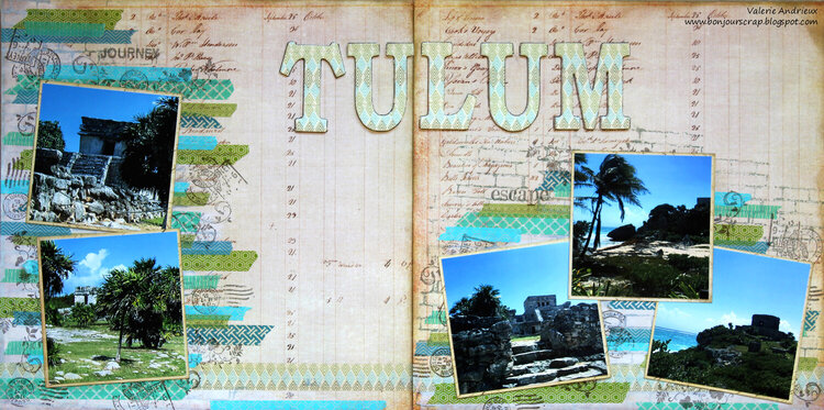 Double layout about Tulum, Mexico