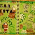 Dear Santa Art Journal Layout