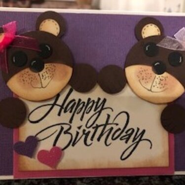 Birthday card for twins