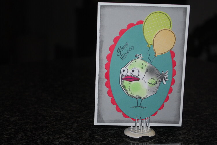 Crazy Bird Birthday Card