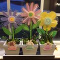 Faux flower pots