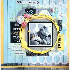 'Take Pics' for Les Papiers de Pandore (with Blue Fern chipboard).