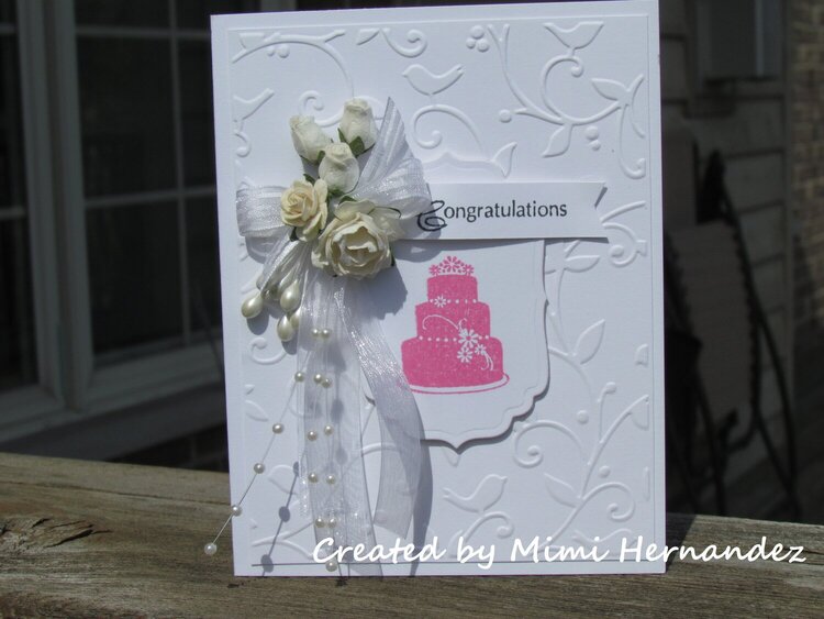 White Wedding Card