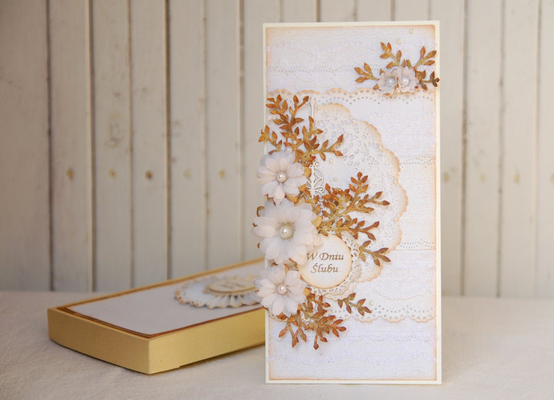 Golden Wedding Invitations Envelope with Custom Wording Invite Cards