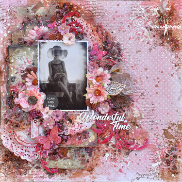 Pink and brown layout