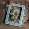 Spring blue card in box