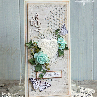Wedding card with heart