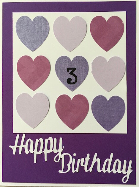 Happy 3rd Birthday - hearts
