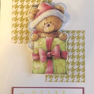 Merry Christmas - bear in present