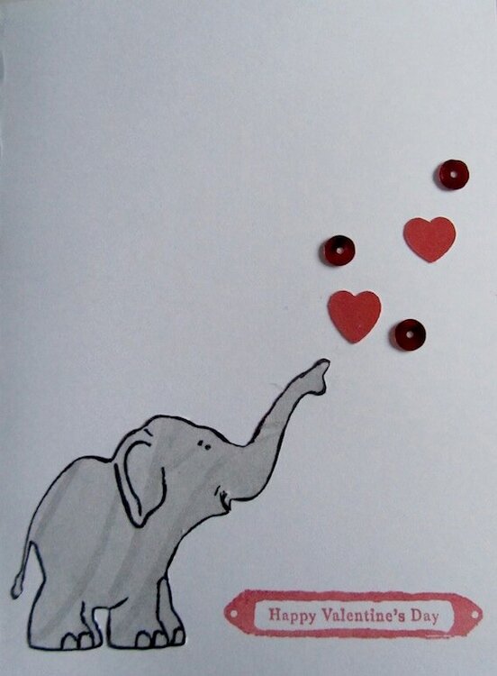 Happy Valentine&#039;s Day - Elephant