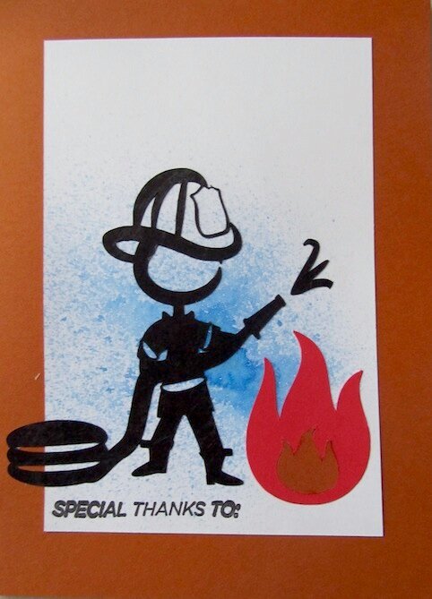 Fireman thank you card
