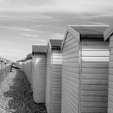 Beach huts at Bexhill