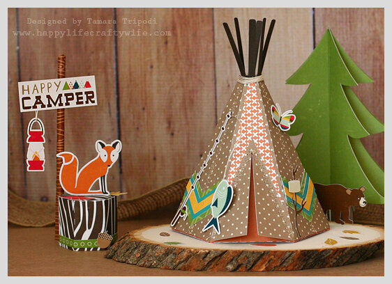 Echo Park HAPPY CAMPER tee-pee