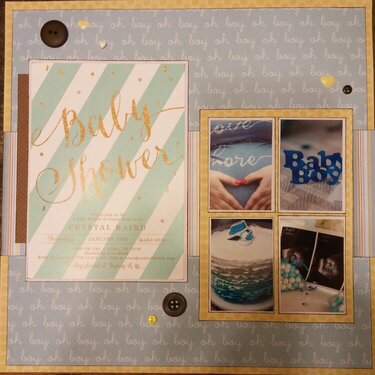 Baby Shower 12x12 Layout - Left Page