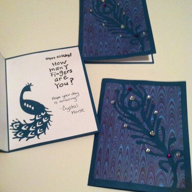 Peacock Birthday Cards