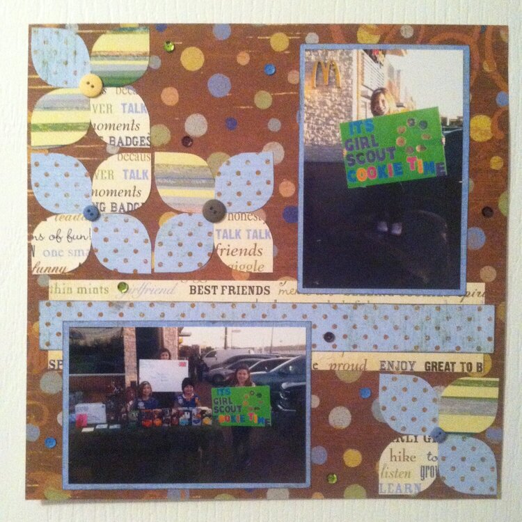 Girl Scout Cookie 12 x 12 Layout