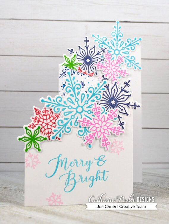 Merry &amp; Bright Snowflake Z-Fold