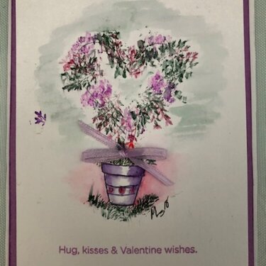 Watercolor Valentine Card