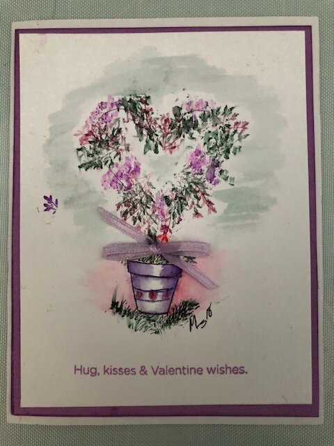 Watercolor Valentine Card