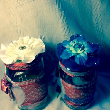 Altered Valentine's Gift Jar/ top